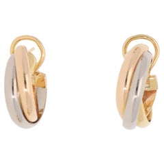 Orecchini a cerchio vintage Cartier Trinity