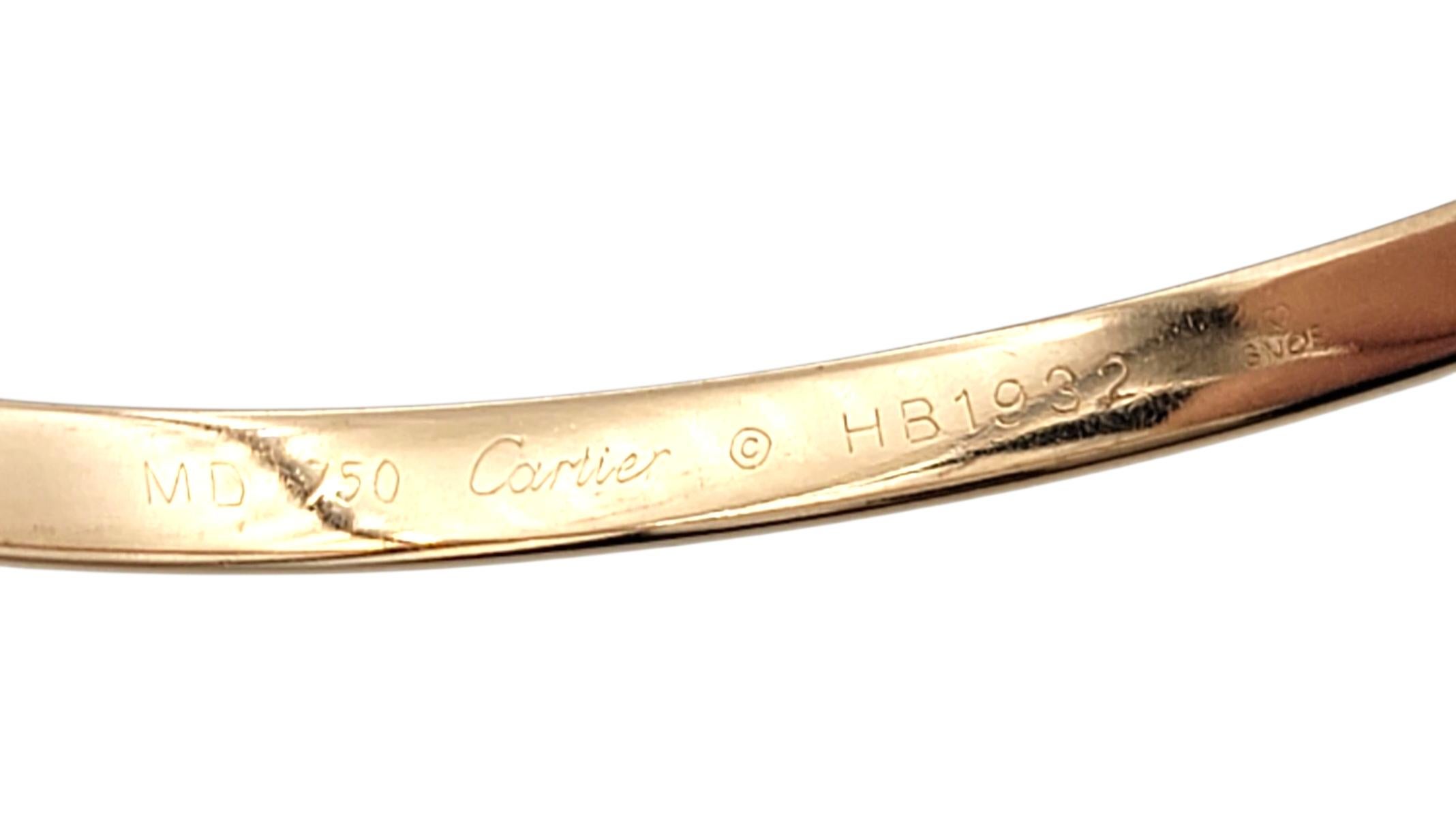 Vintage Cartier Trinity Interlocking Armreif Armbänder in Tri-Tone 18 Karat Gold im Angebot 3