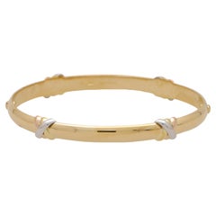 Vintage Cartier 'Trinity Kiss' Screw Bangle Set in 18k Yellow, Rose & White Gold