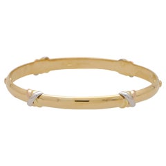 Cartier Bracelet jonc vintage « Trinity Kiss » à vis en or jaune, rose et blanc 18 carats