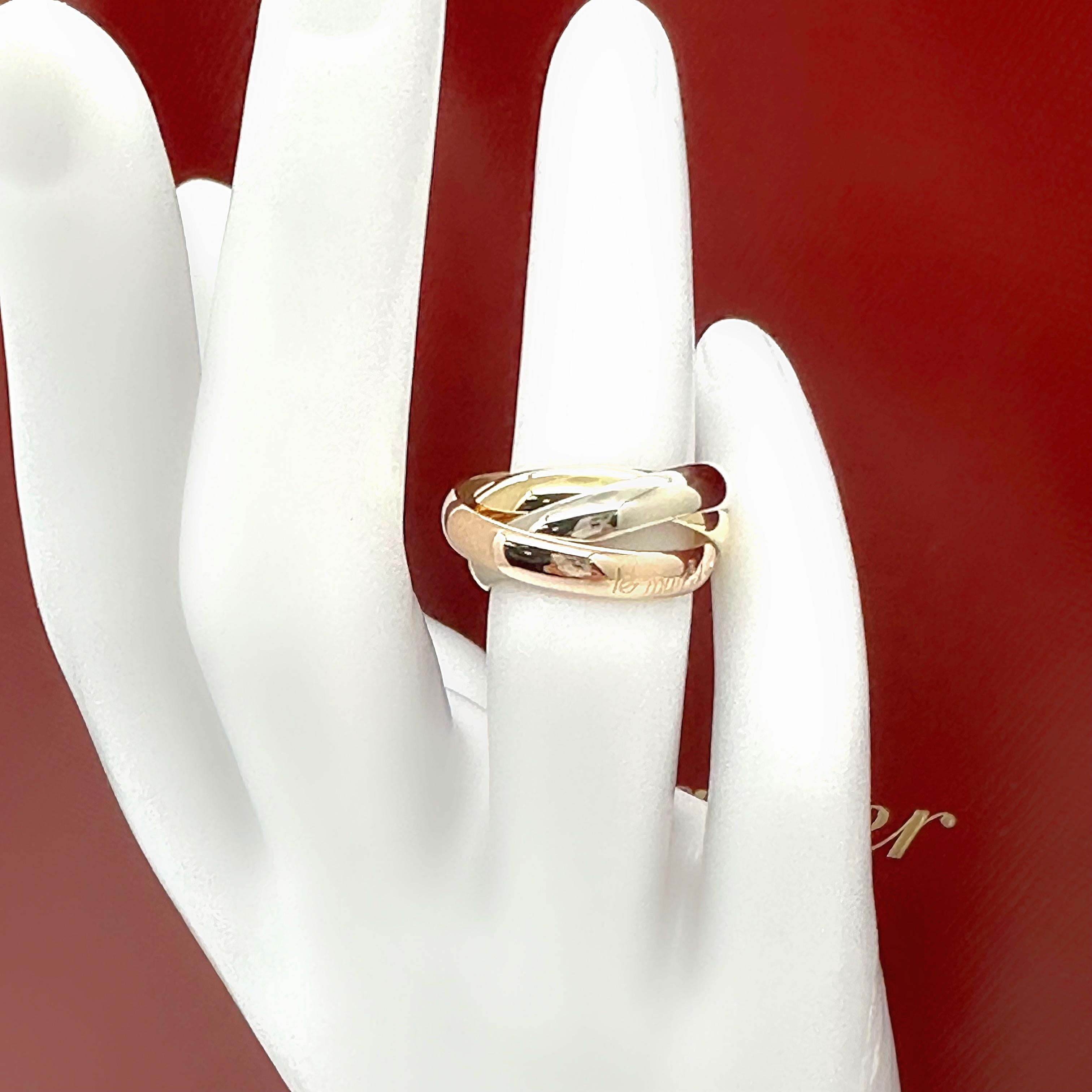 Vintage CARTIER Trinity Les Must De Cartier Mehrfarbiger 18 Karat Goldring, Trinity 12