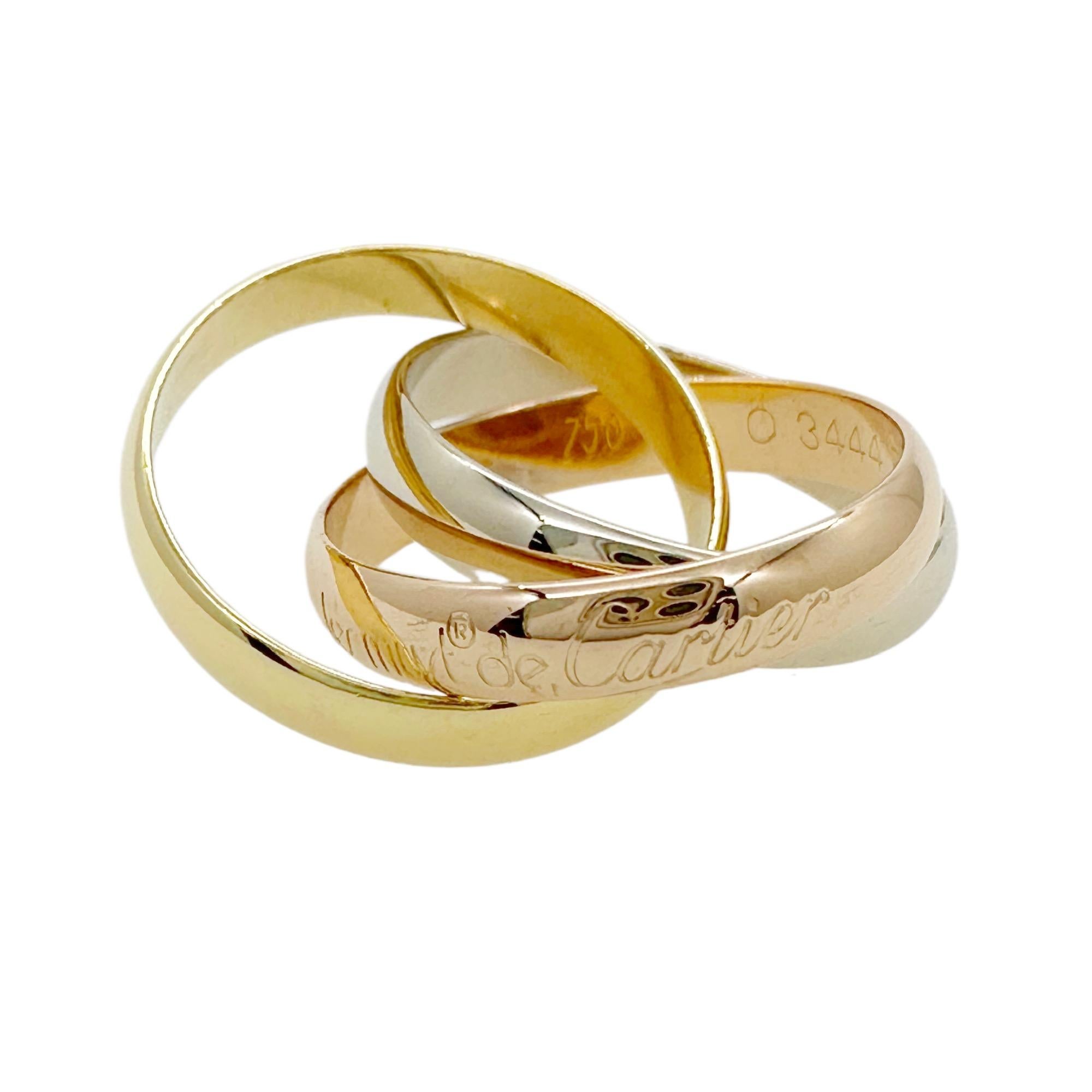 Vintage CARTIER Trinity Les Must De Cartier Mehrfarbiger 18 Karat Goldring, Trinity 1