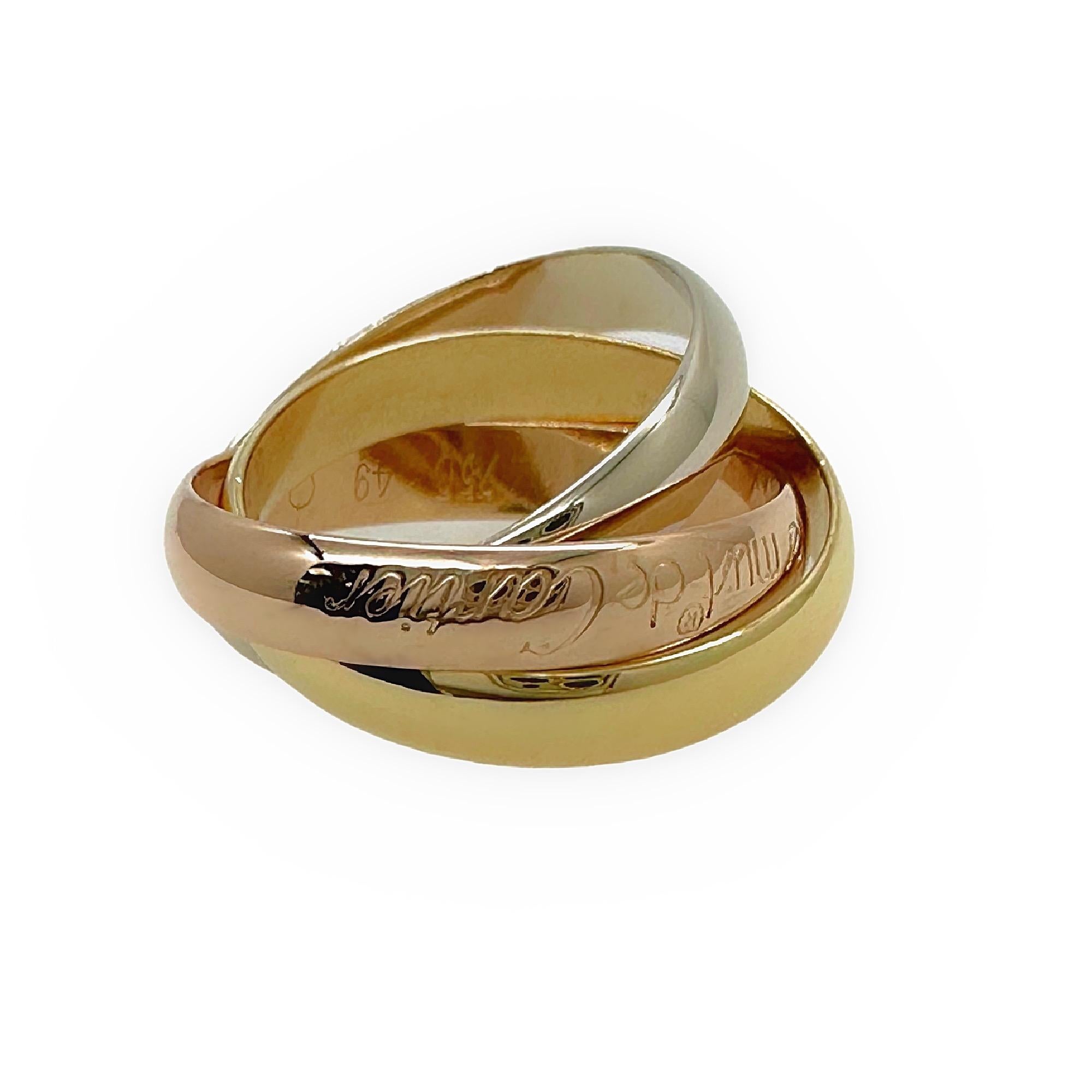 Vintage CARTIER Trinity Les Must De Cartier Mehrfarbiger 18 Karat Goldring, Trinity 5