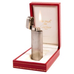 Vintage CARTIER Trinity Lighter Silver Plated in Box 1970s