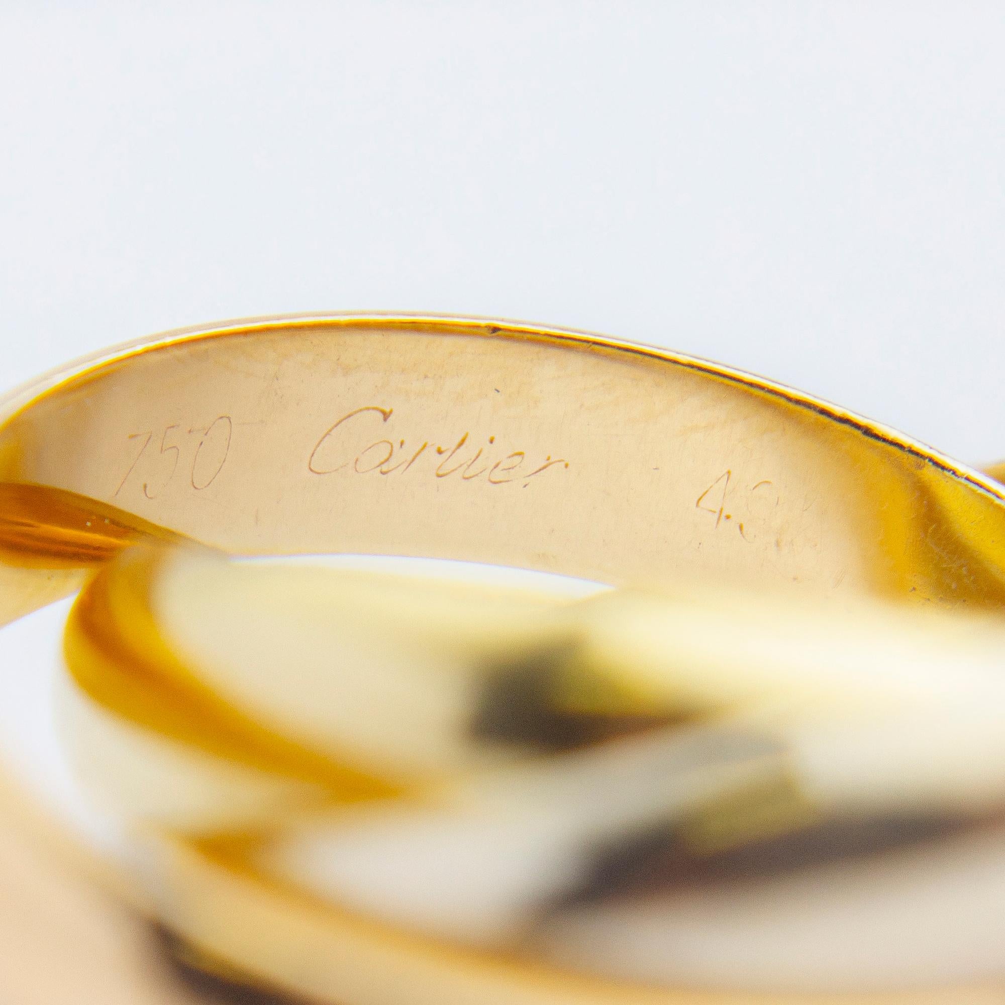 Cartier Trinity Bague vintage en or tricolore 18 carats Bon état - En vente à Brisbane, QLD