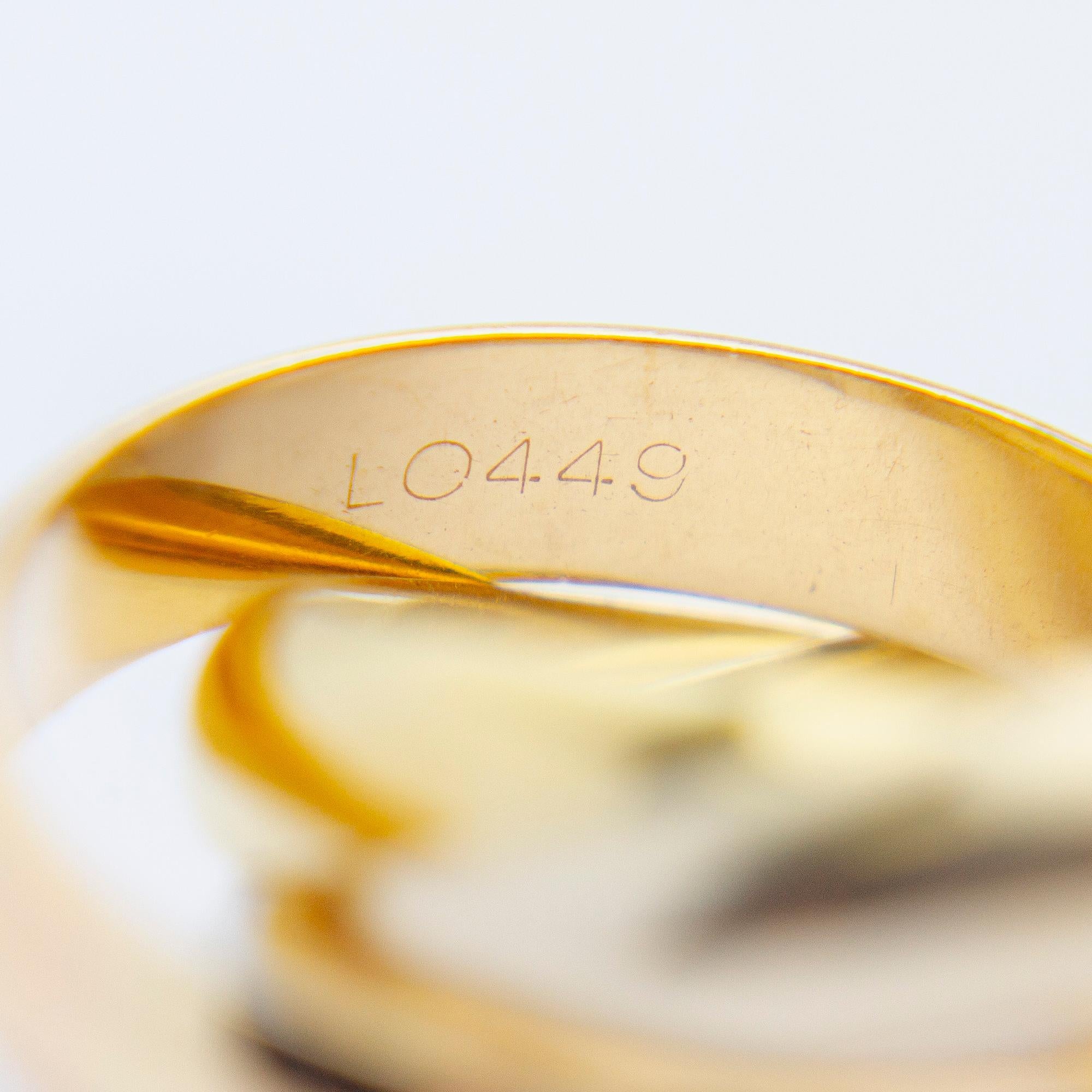 Vintage Cartier Trinity-Ring aus 18 Karat dreifarbigem, dreifarbigem Gold für Damen oder Herren im Angebot