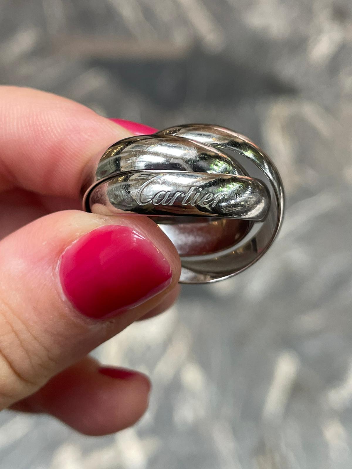 cartier trinity ring silver