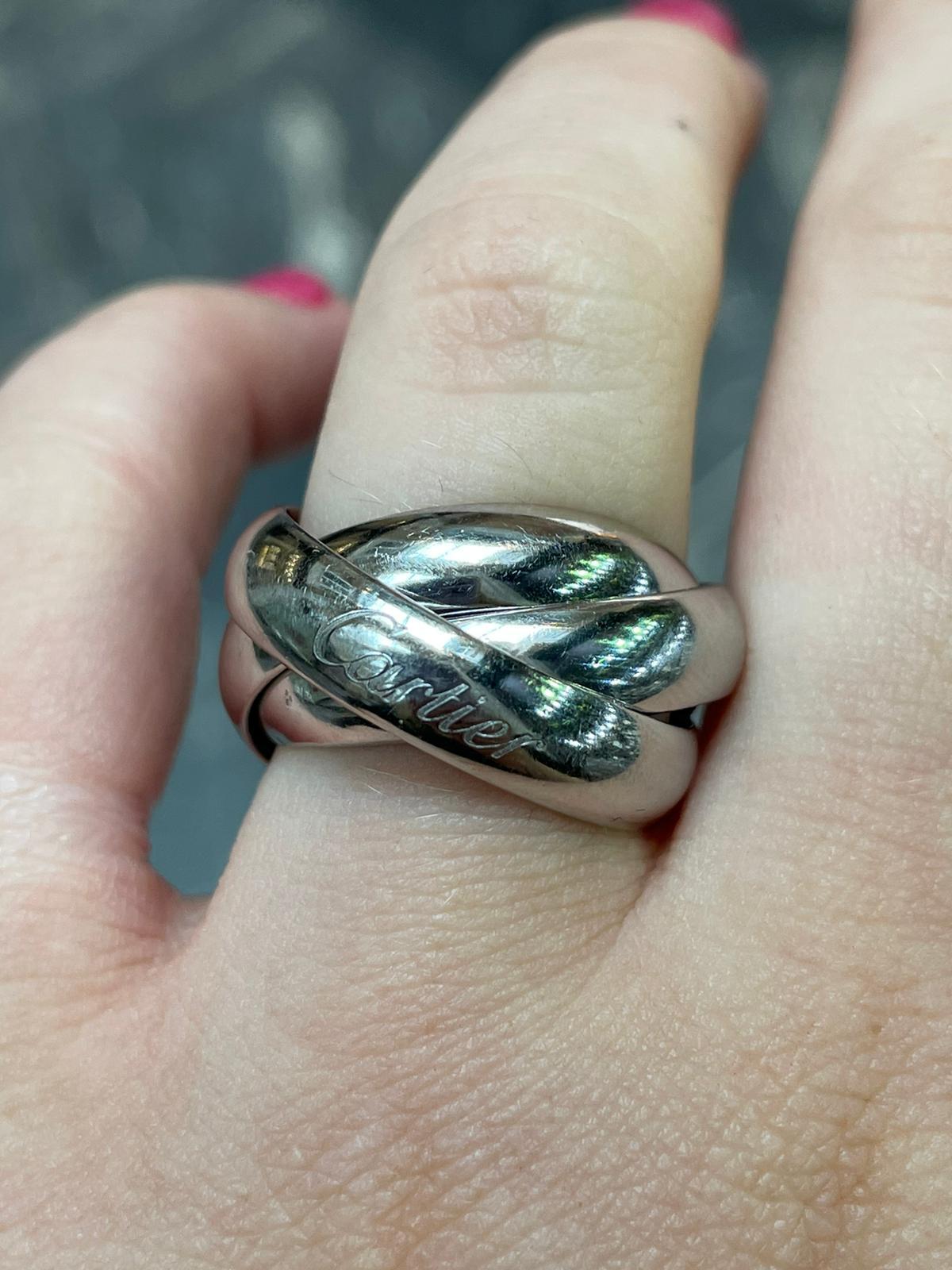 cartier trinity ring silver