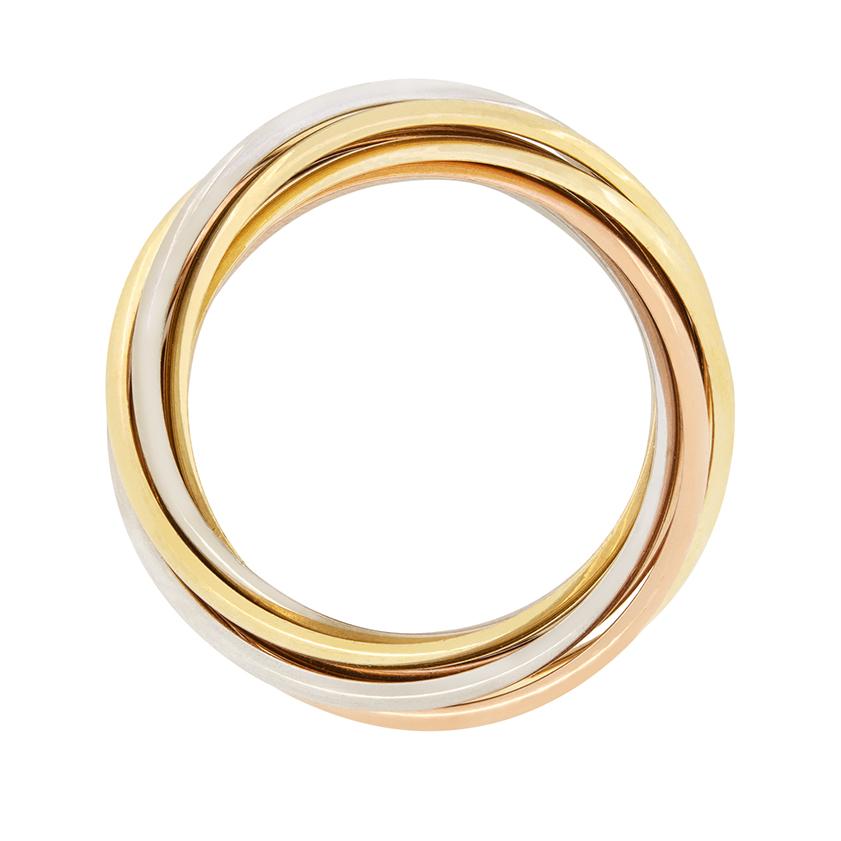 Modern Vintage Cartier ‘Trinity’ Seven Band Ring, c.1990s