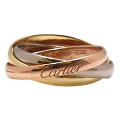 Vintage Cartier 'Trinity' Tri-Color Gold Rolling Ring