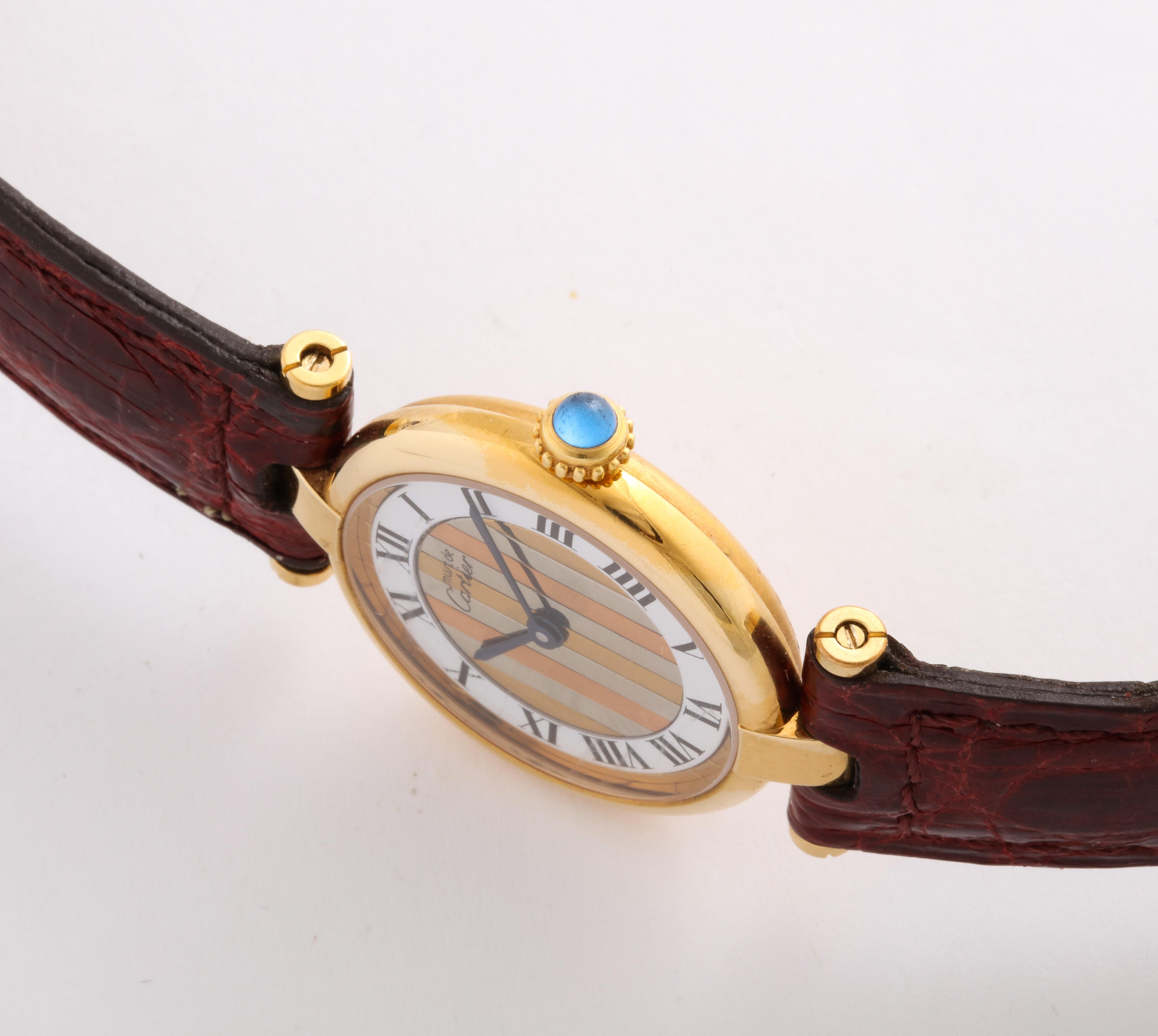 Cartier Trinity Tri Color Watch, Tri Color Watch  im Zustand „Hervorragend“ im Angebot in Stamford, CT
