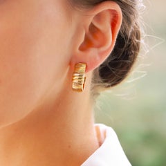 Cartier Trinity Dreifarbige Goldcreolen-Ohrringe aus 18 Karat Gold