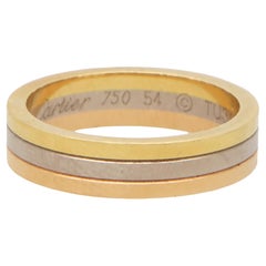 Vintage Cartier Trinity 'Vendome Louis' Band Ring Set in 18k Tri-Colored Gold