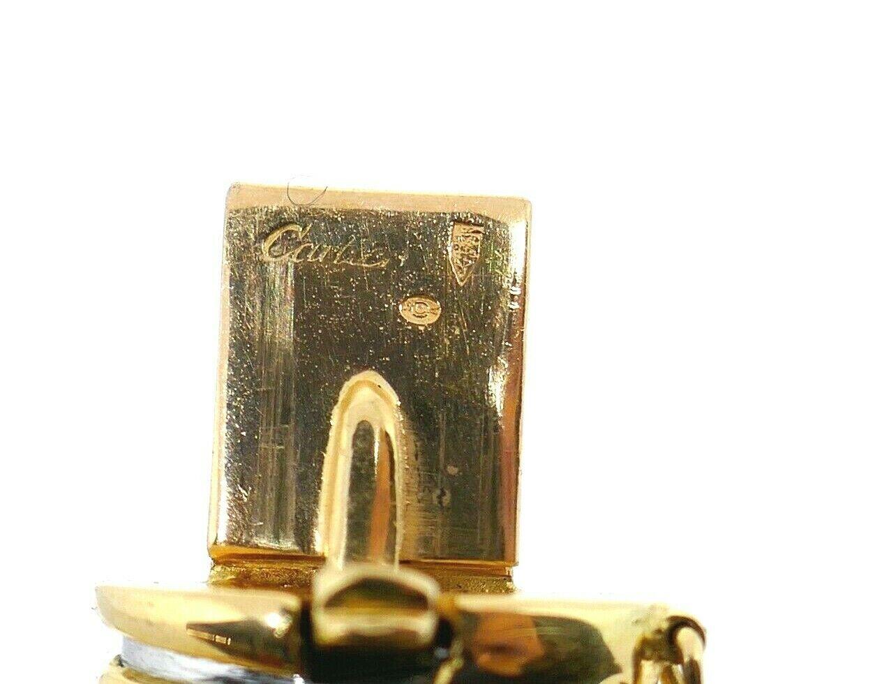 Vintage Cartier Tubogas Yellow Gold Stainless Steel Necklace 2