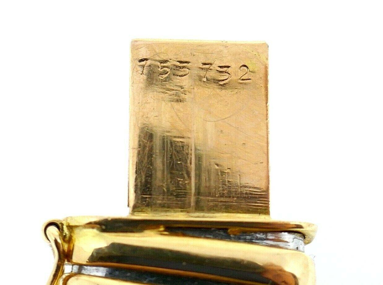 Vintage Cartier Tubogas Yellow Gold Stainless Steel Necklace 3