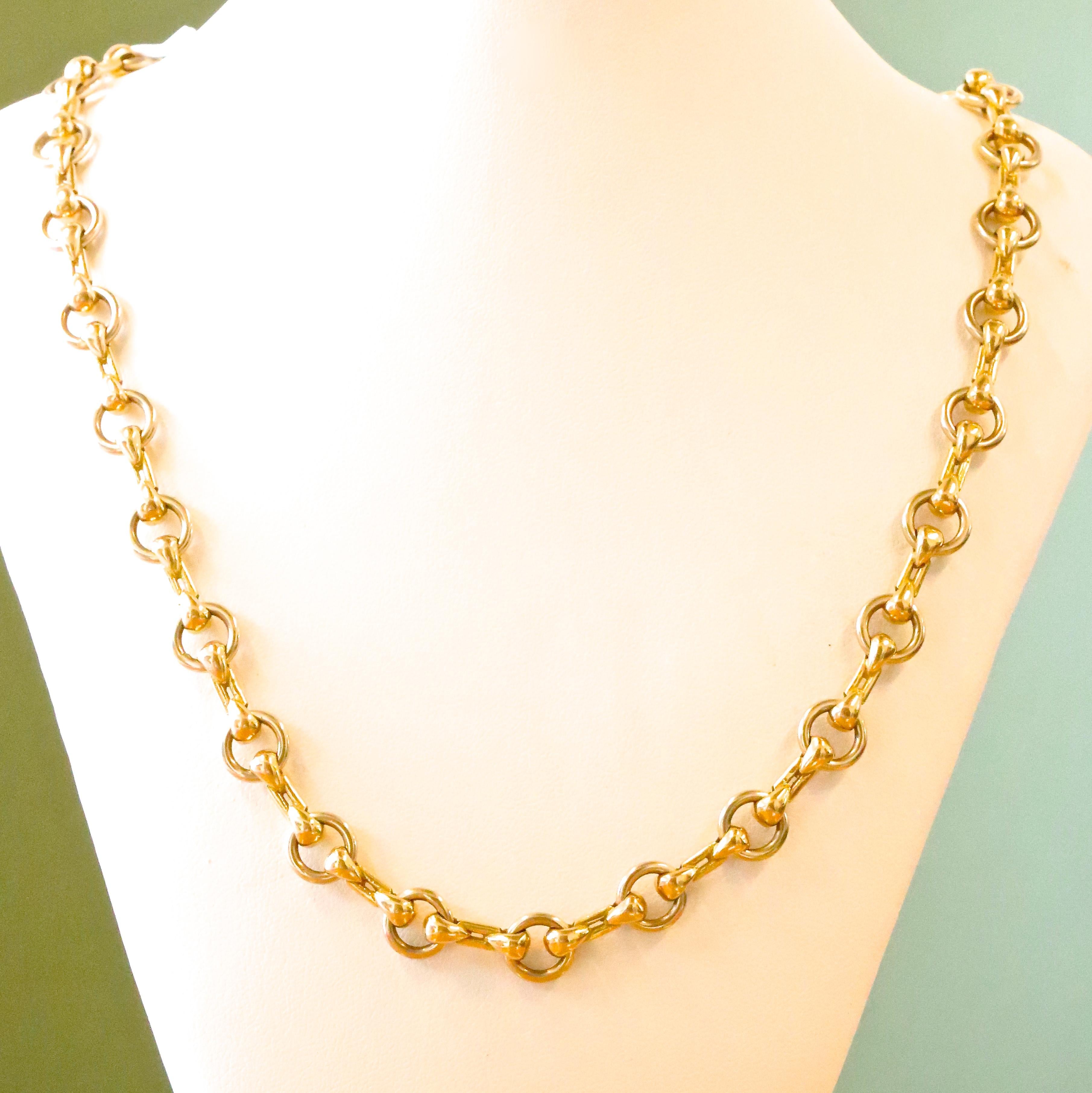 Classic and timeless, this Cartier 18K yellow gold chain necklace is a perfect everyday accessory. Wear it with jeans and sweater or a beautiful evening dress; you will not go wrong. Length 28 inches. 

Flawless Protection Plan:
 -7-day return