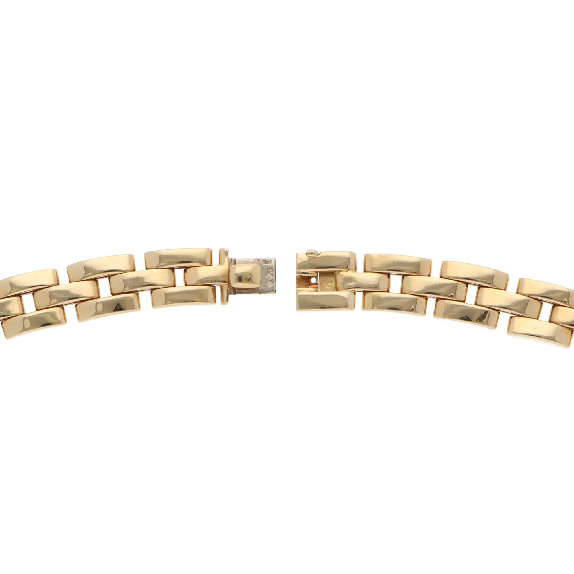 Collana vintage Cartier Tyrana Maillon Panthère in oro giallo In condizioni ottime in vendita a London, GB