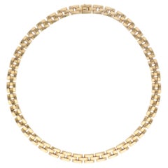 Vintage Cartier Tyrana Maillon Panthère Necklace in Yellow Gold