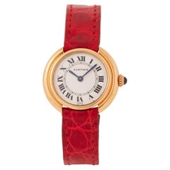 Vintage Cartier Vendome 18 Karat yellow Gold Model 67080 on Deployment Buckle
