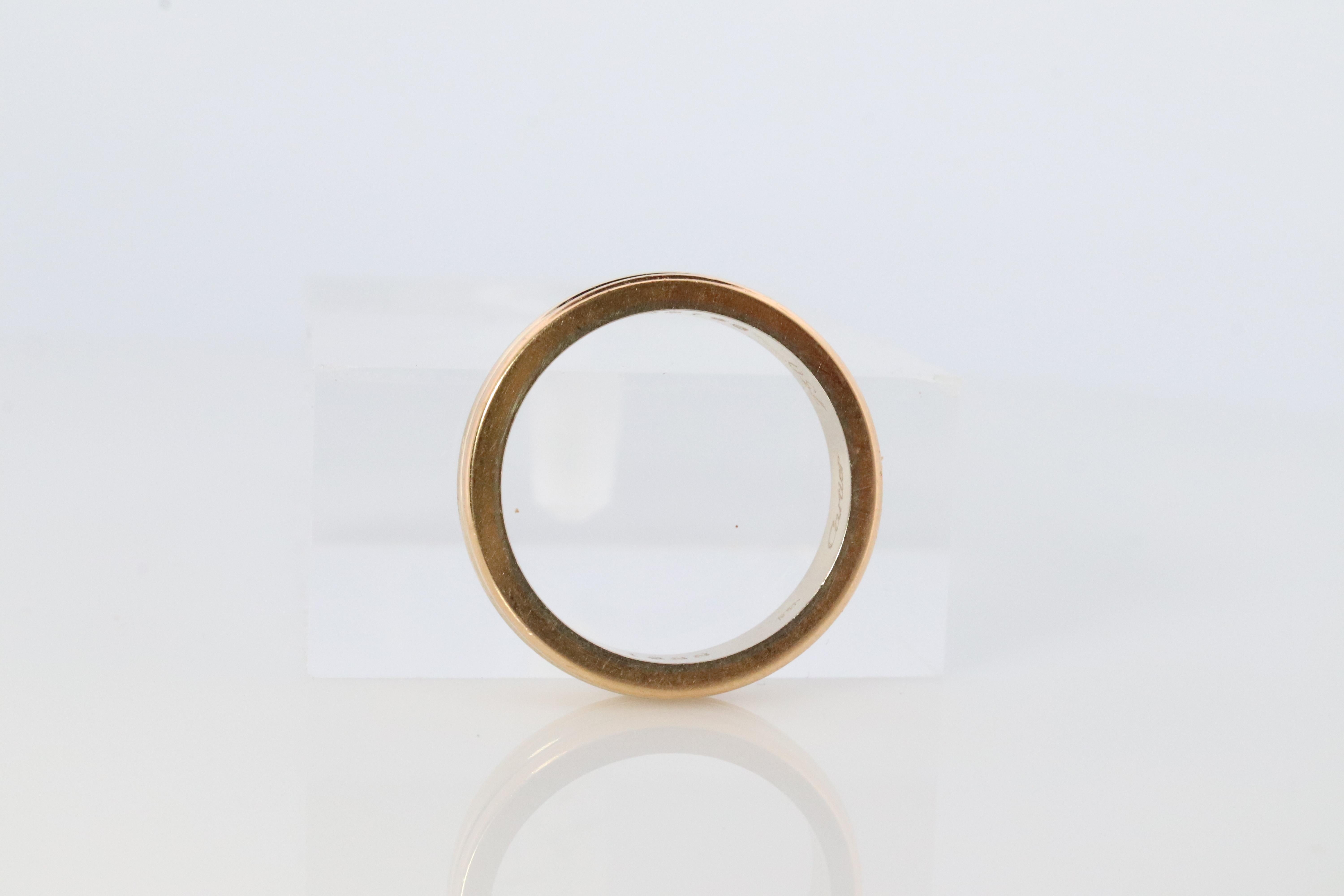 Modern Vintage CARTIER Vendome 18k 750 Tricolor Trinity Ring. Must de Cartier Band