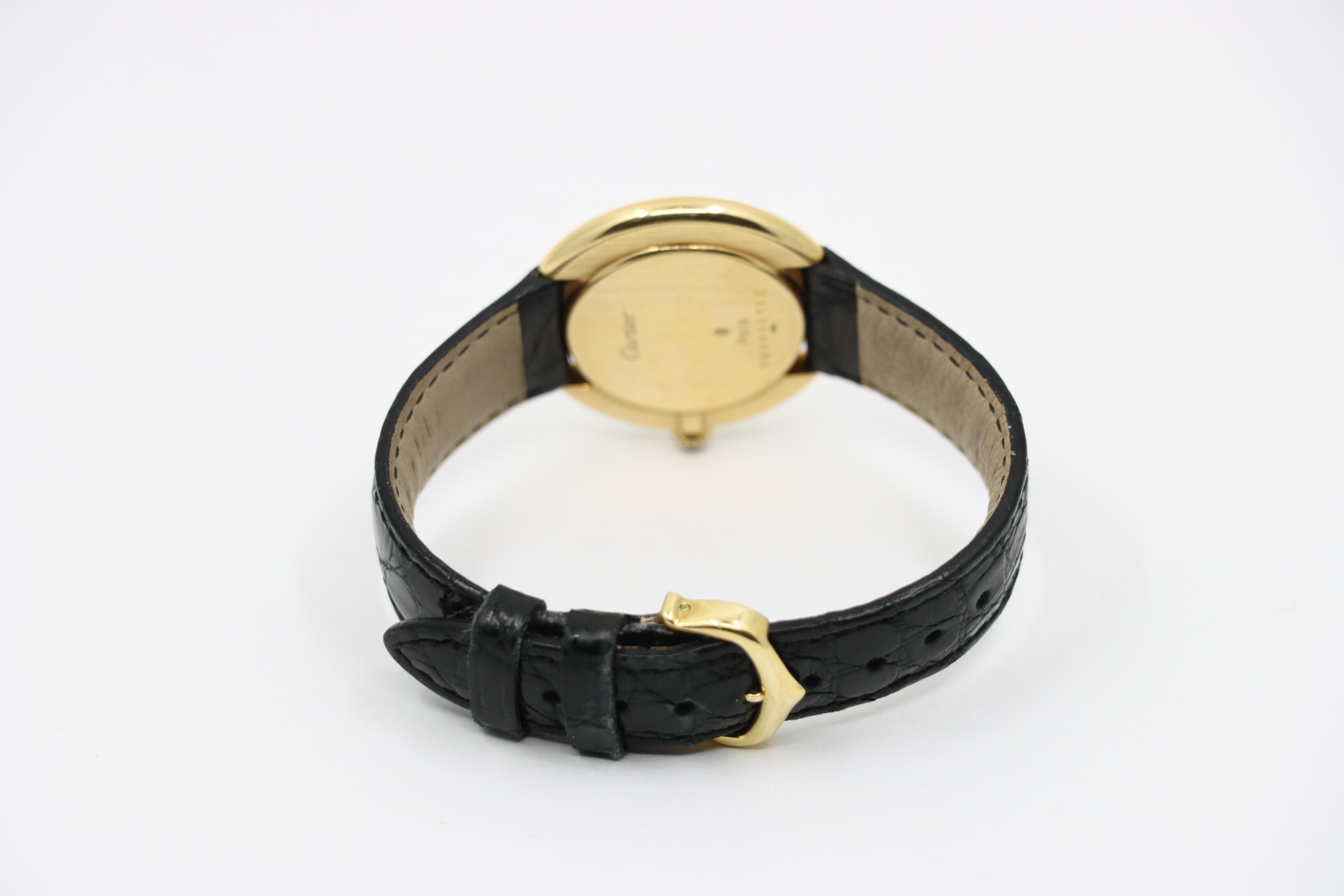 Reloj vintage Cartier Vendome de oro de 18 quilates 6