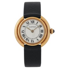 Vintage Cartier Vendome Model 0360 18 Karat Yellow Gold Paris Dial Hand Wind