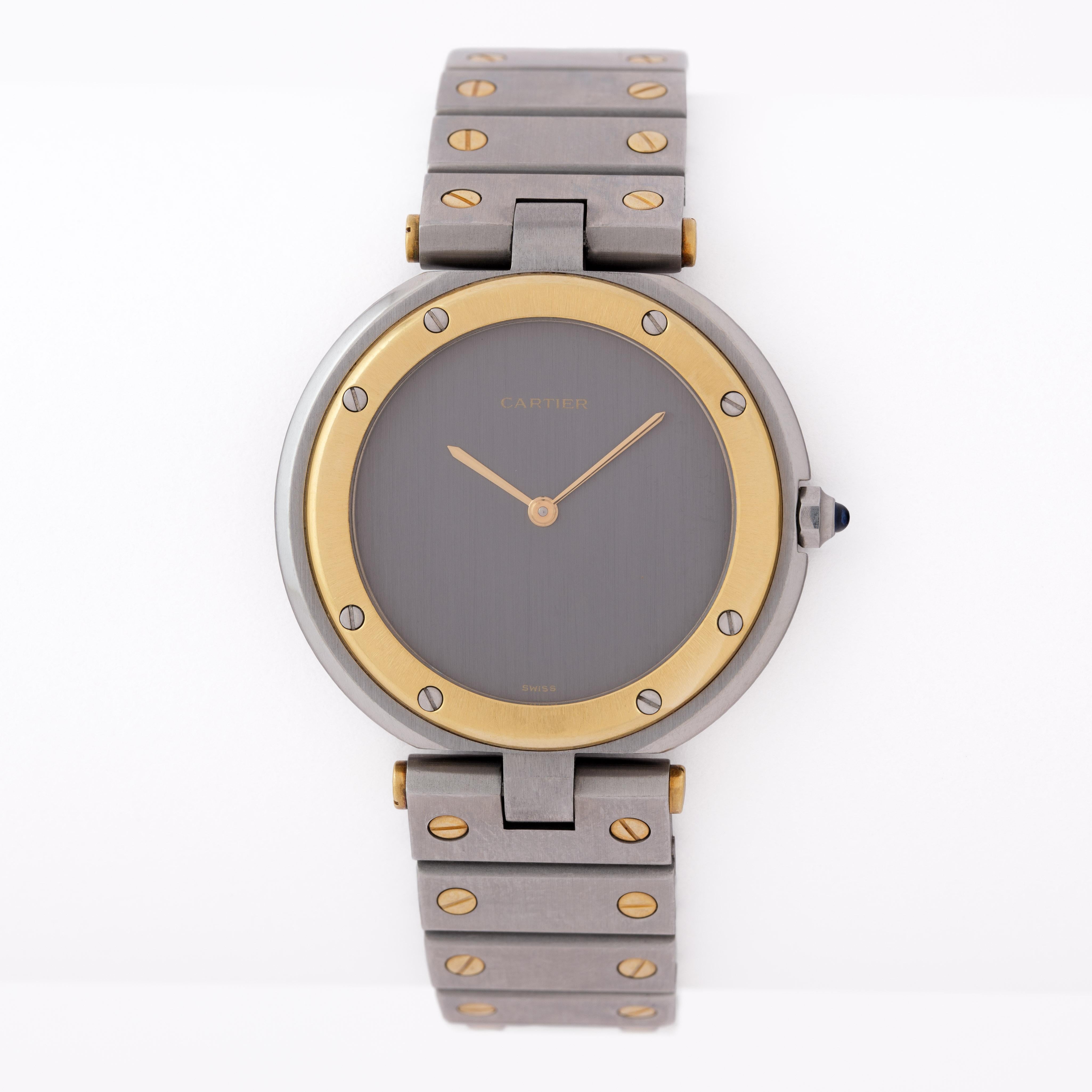 Vintage Cartier Vendome Model No 8191 32mm Ghost Dial Bon état - En vente à New York, NY