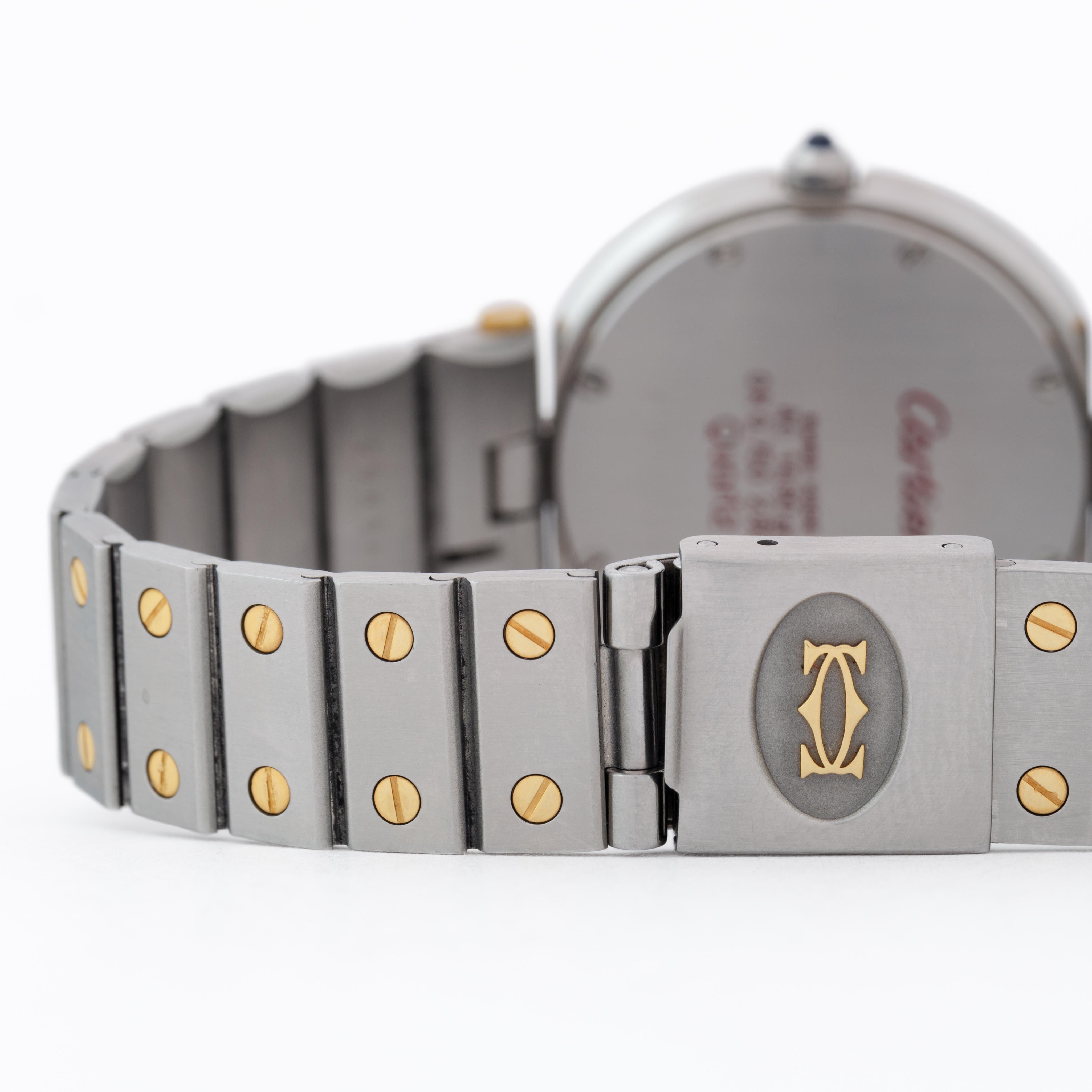 Vintage Cartier Vendome Model No 8191 32mm Ghost Dial en vente 3