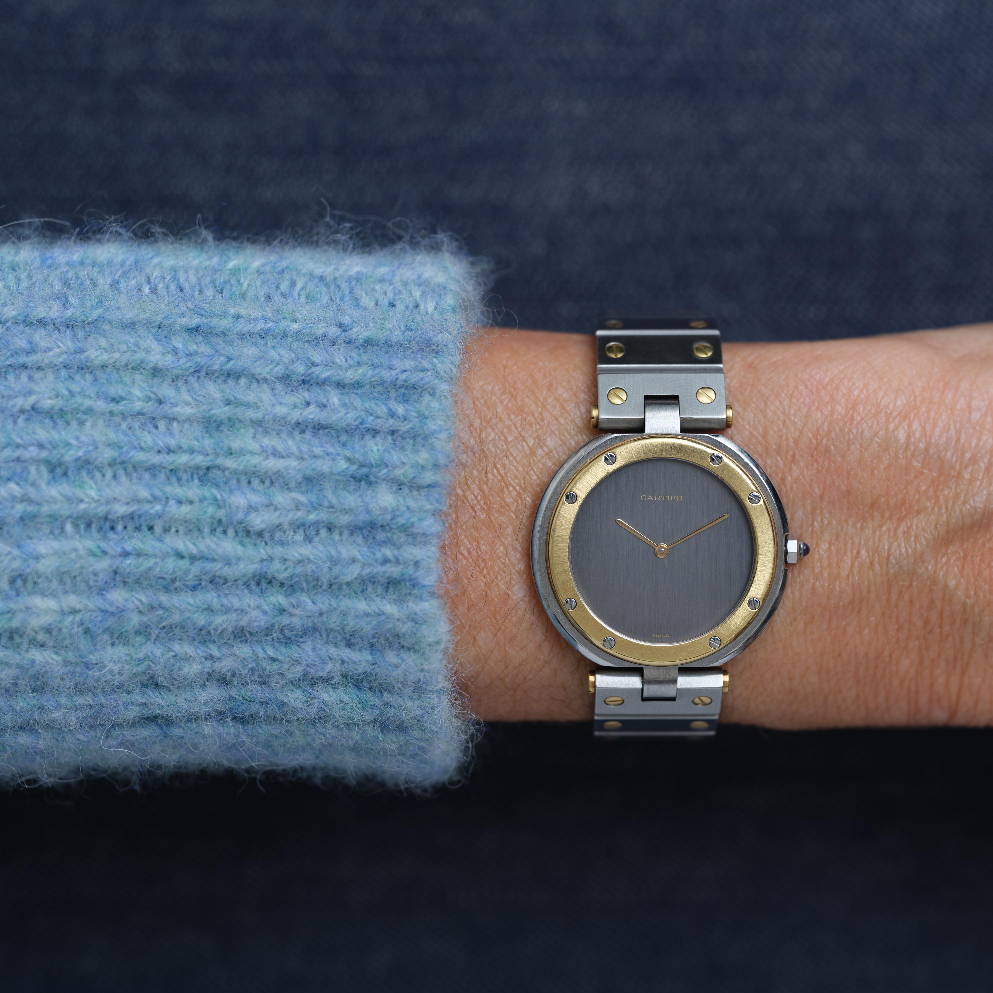 Vintage Cartier Vendome Model No 8191 32mm Ghost Dial en vente 5