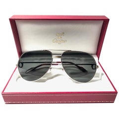 Vintage Cartier Vendome Titanium 59 Grey Lens Heavy Plated Sunglasses France
