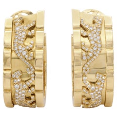 Cartier, boucles d'oreilles vintage Walking Panthère avec diamants