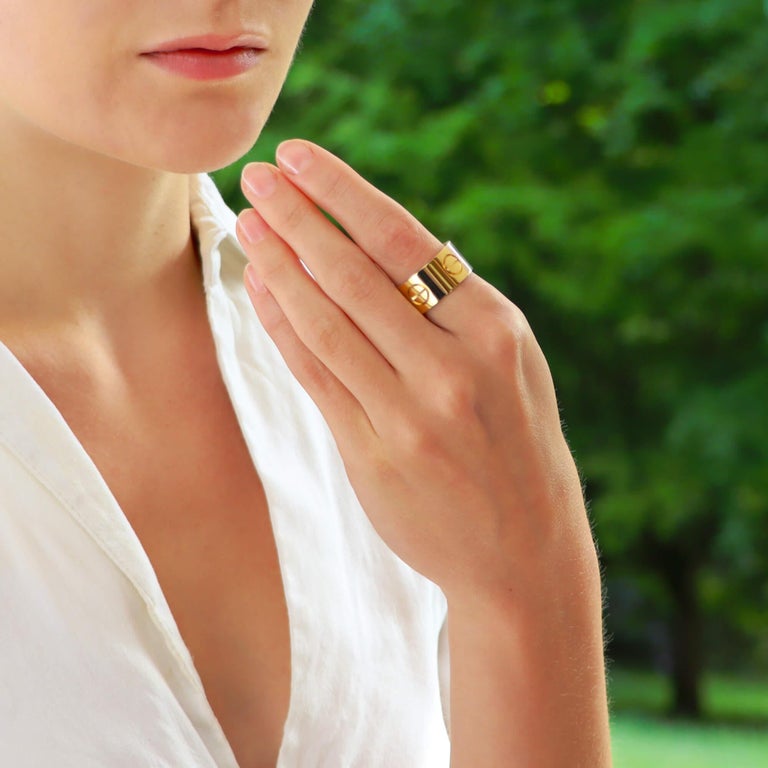 Vintage Cartier Wide Love Ring in 18k Yellow Gold
