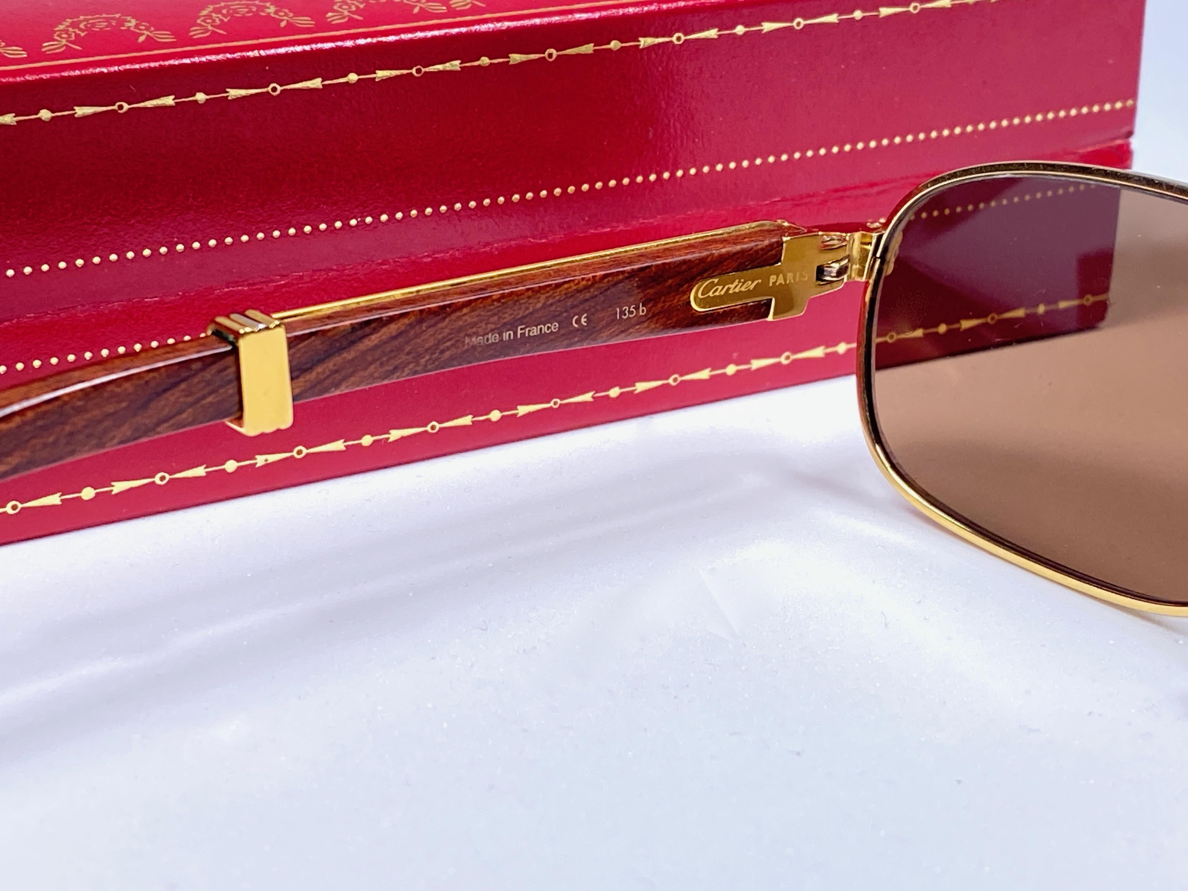 lunette cartier bois vintage