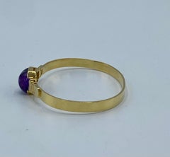 Vintage CARTIER Yellow Gold, Amethyst and Diamond Bangle Bracelet