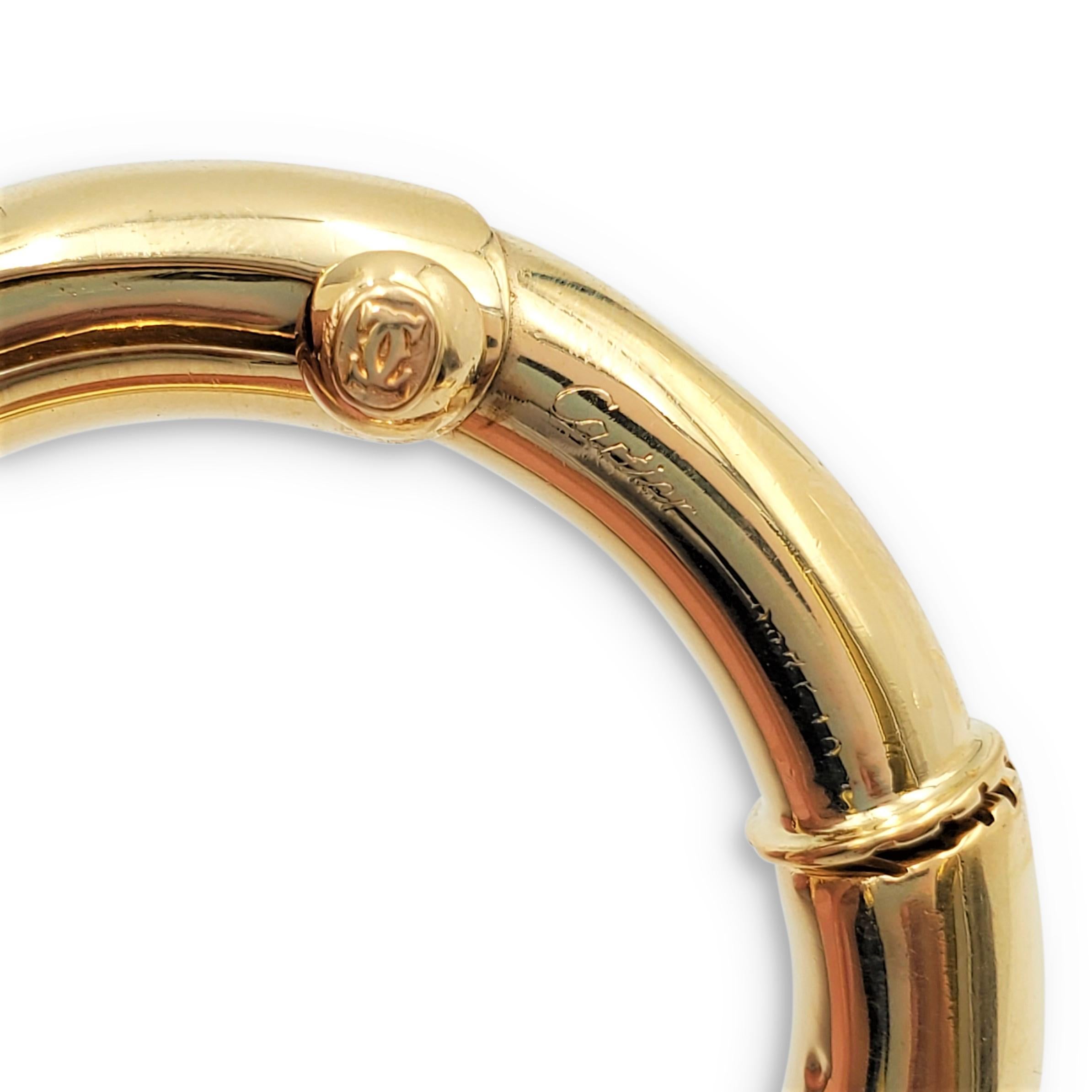 Vintage Cartier Yellow Gold Hoop Earrings In Excellent Condition In New York, NY