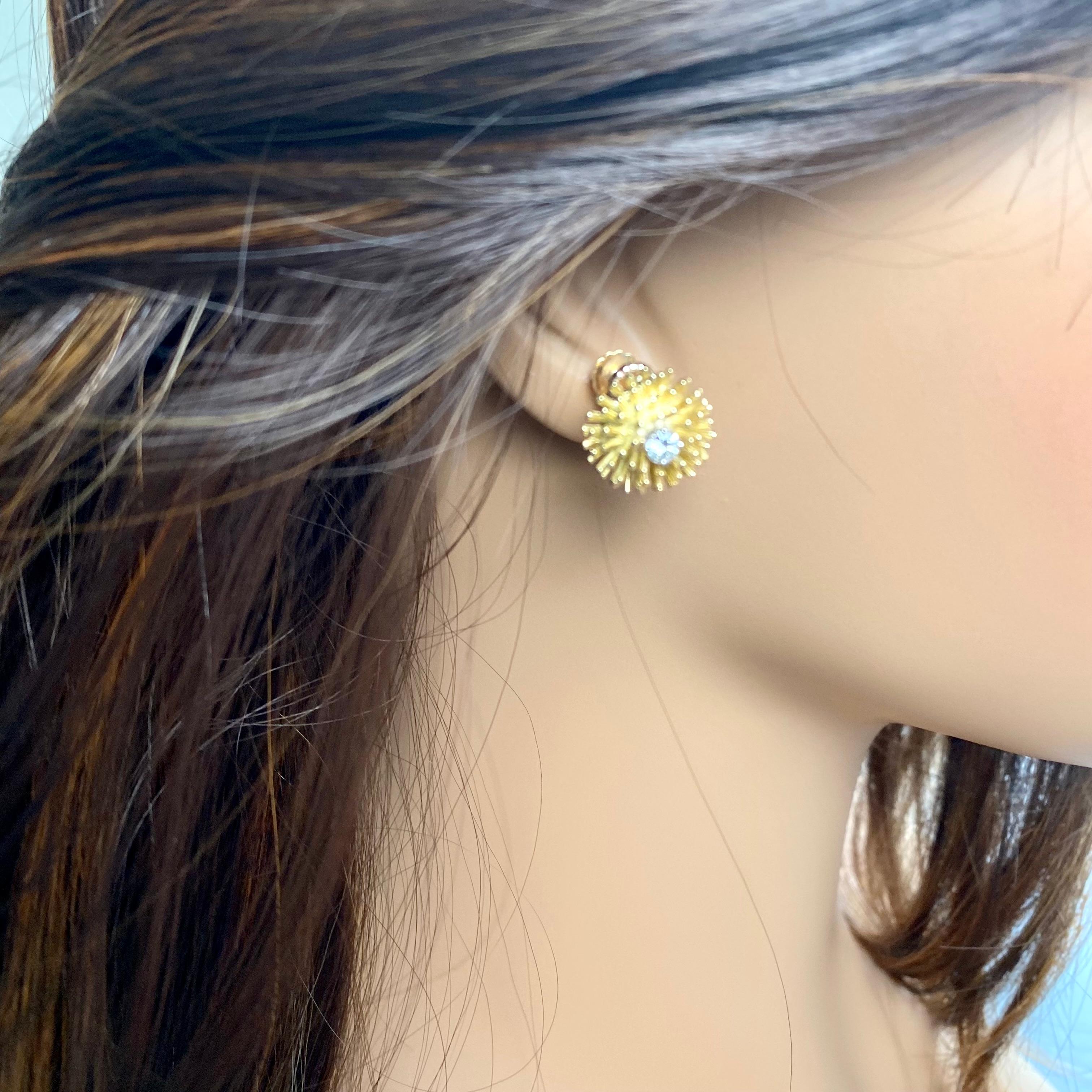 cartier diamond earrings yellow gold