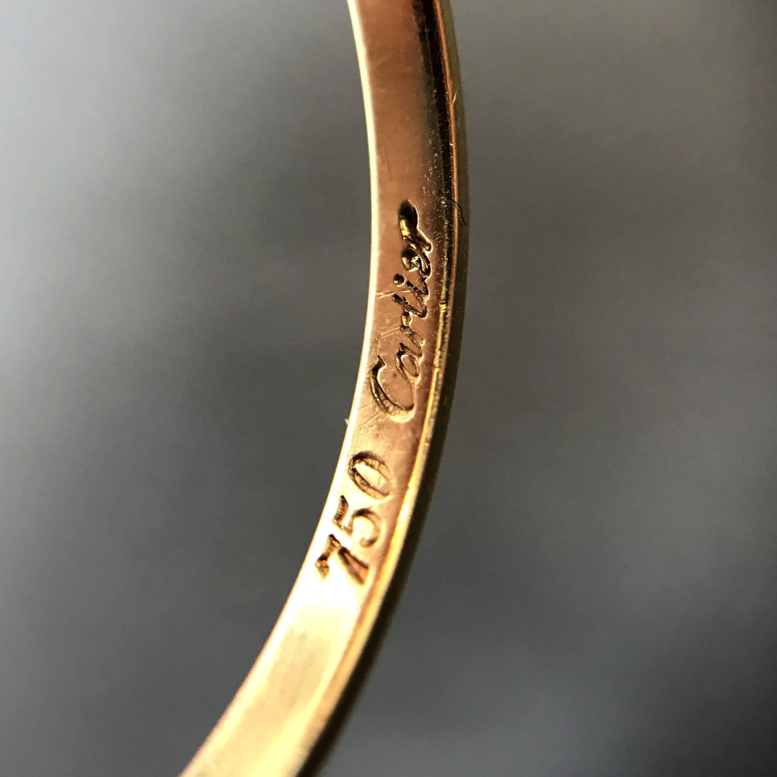 Vintage Cartier Yellow Gold Wedding Band Ring In New Condition In London, GB