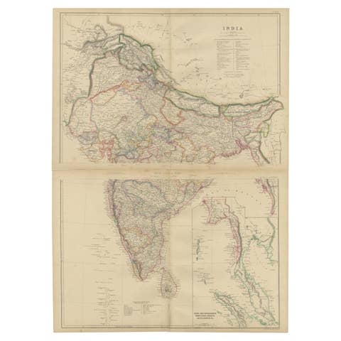 Vintage Cartographic Collection Set of India Explored - W. G. Blackie's 1859