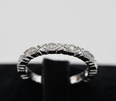 Vintage Carved .50 Ct Diamond Full Eternity 18 KT ring