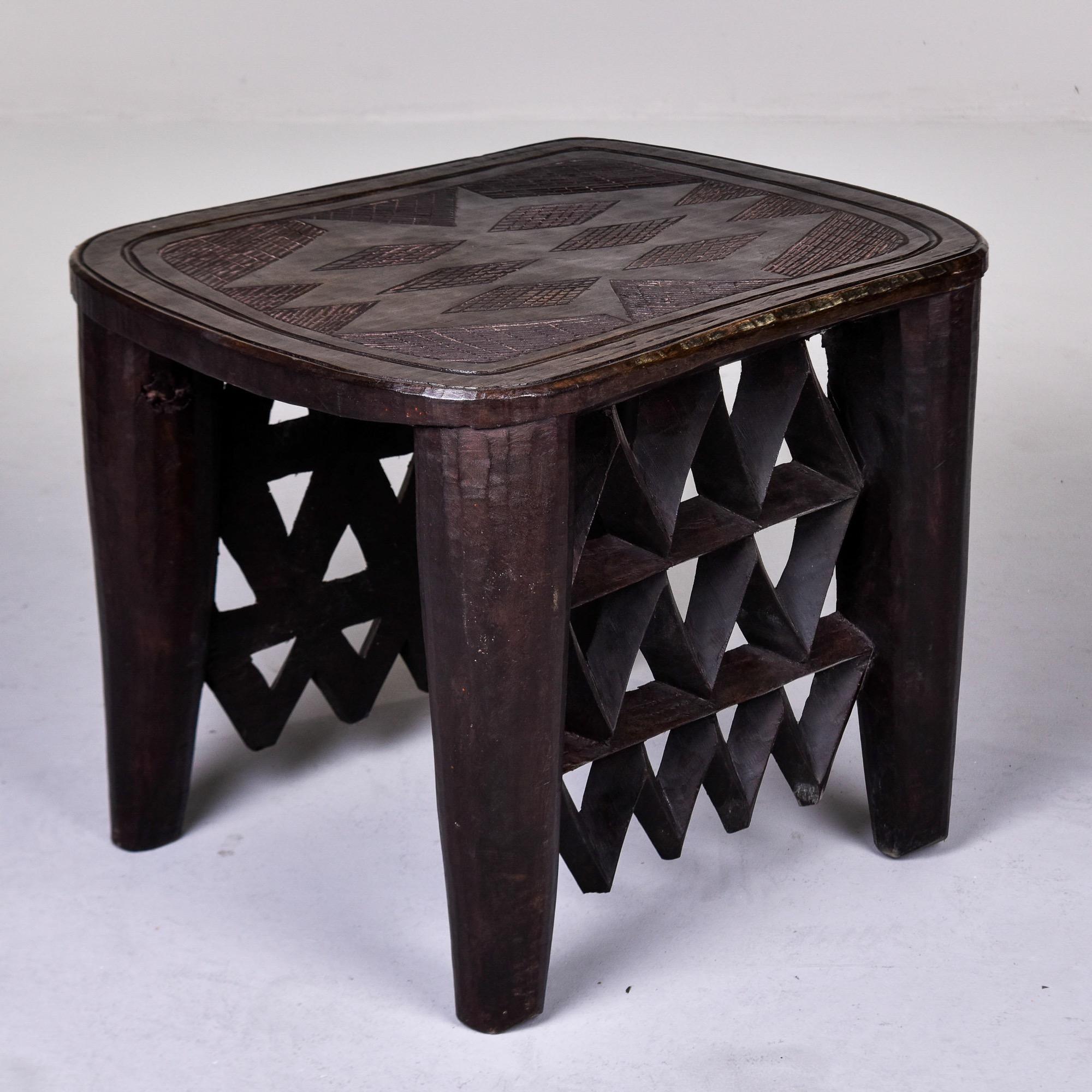 Vintage Carved African Side Table by the Nupe of Nigeria  For Sale 1