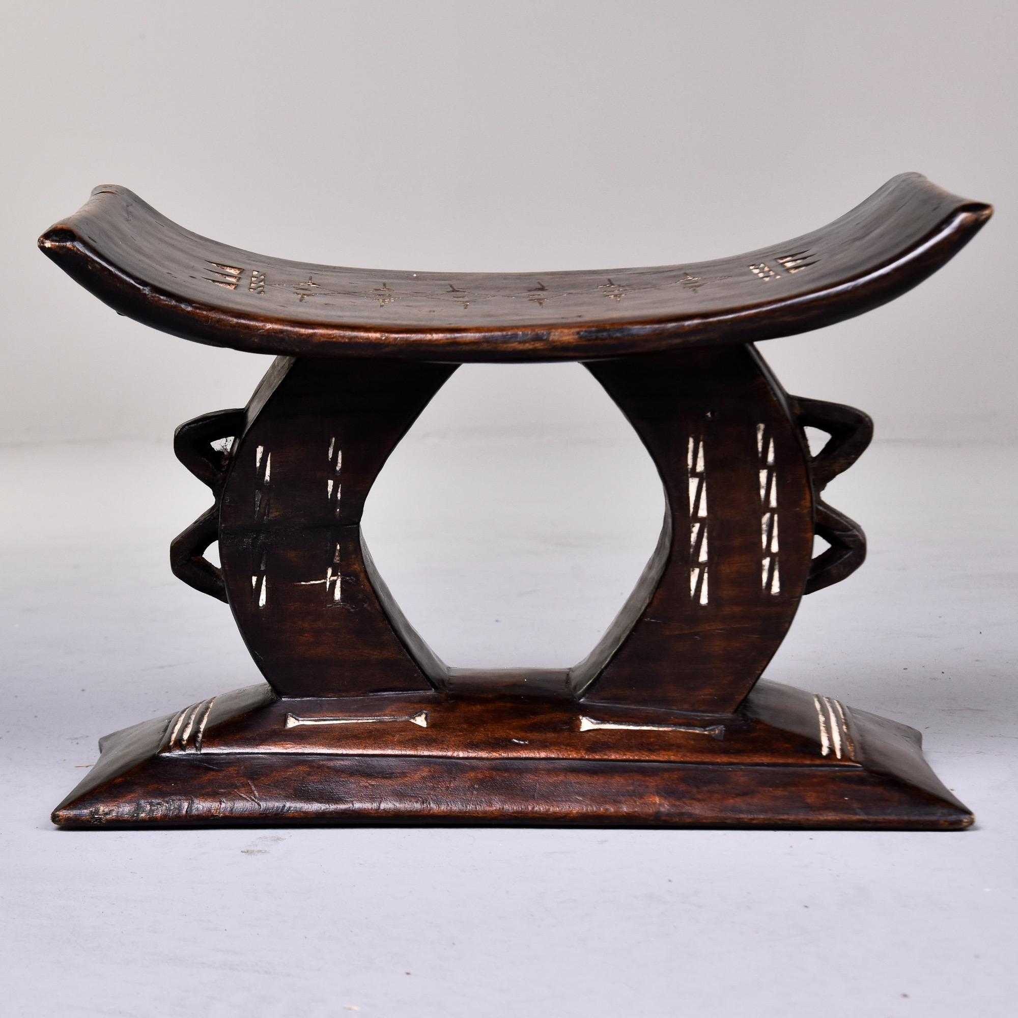 Tribal Vintage Carved African Stool by the Ashanti of Ghana
