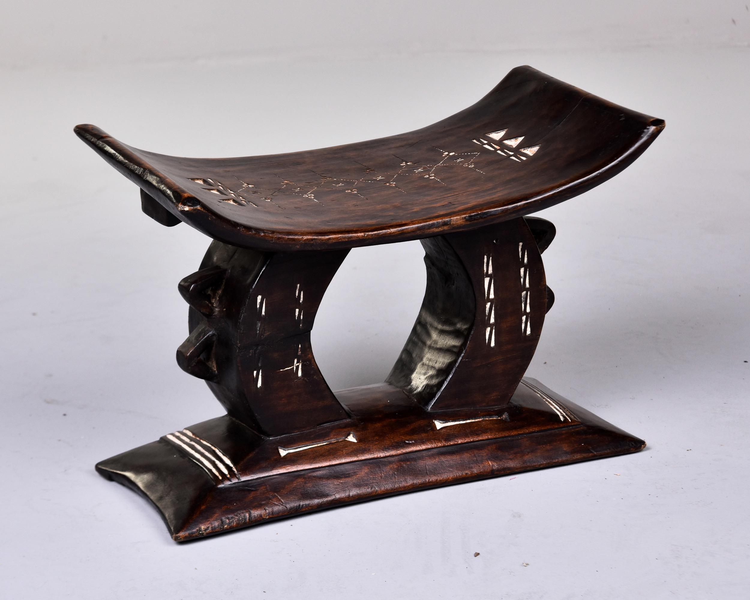 20th Century Vintage Carved African Stool by the Ashanti of Ghana