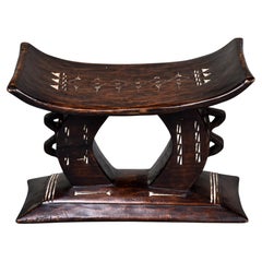 Vintage Carved African Stool by the Ashanti of Ghana