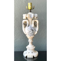 Vintage Carved Alabaster Lamp