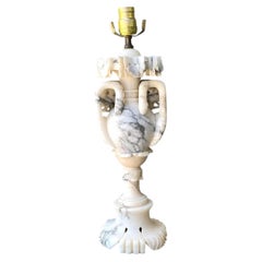 Vintage Carved Alabaster Lamp