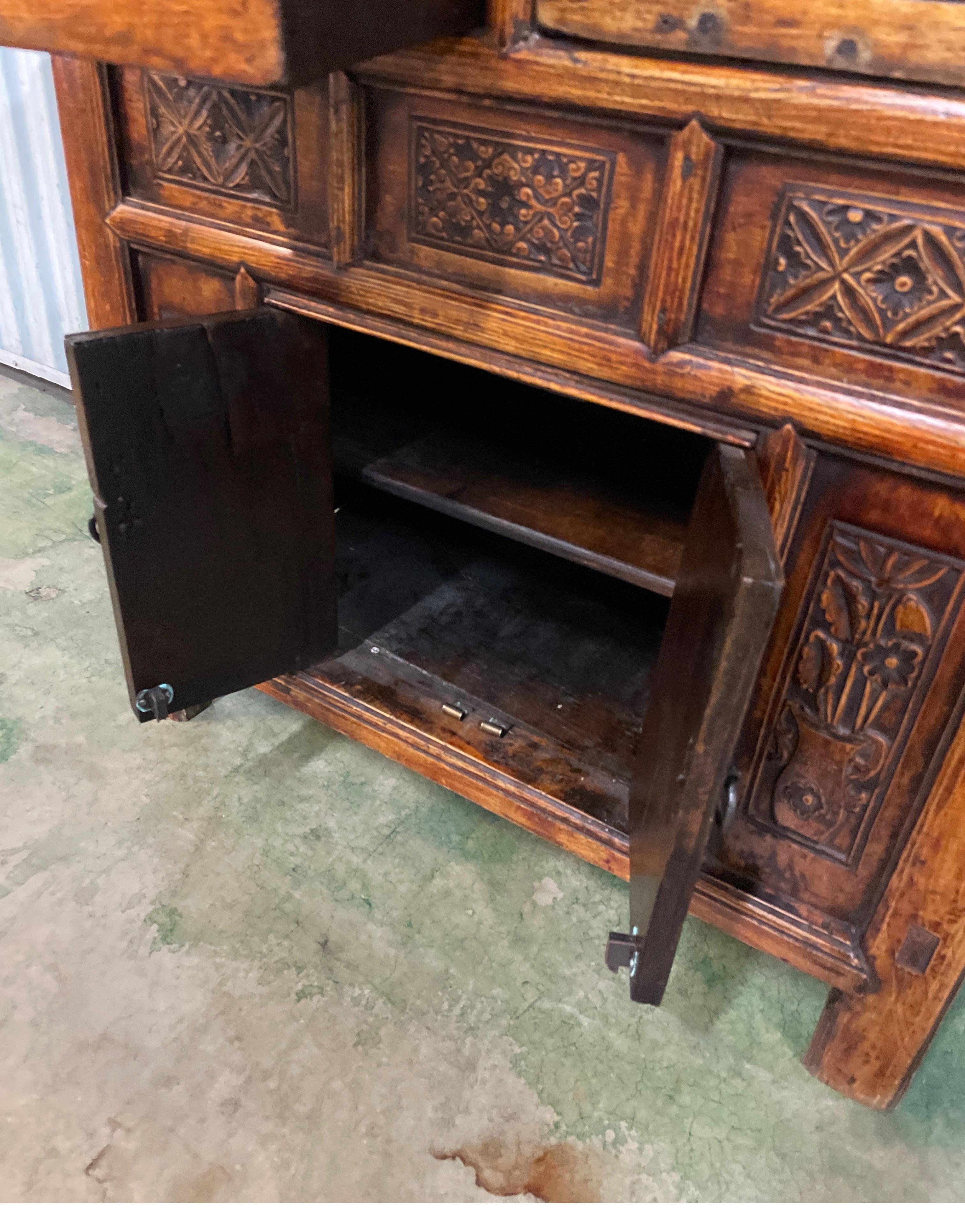 Vintage Carved Asian Console / Altar Table For Sale 3