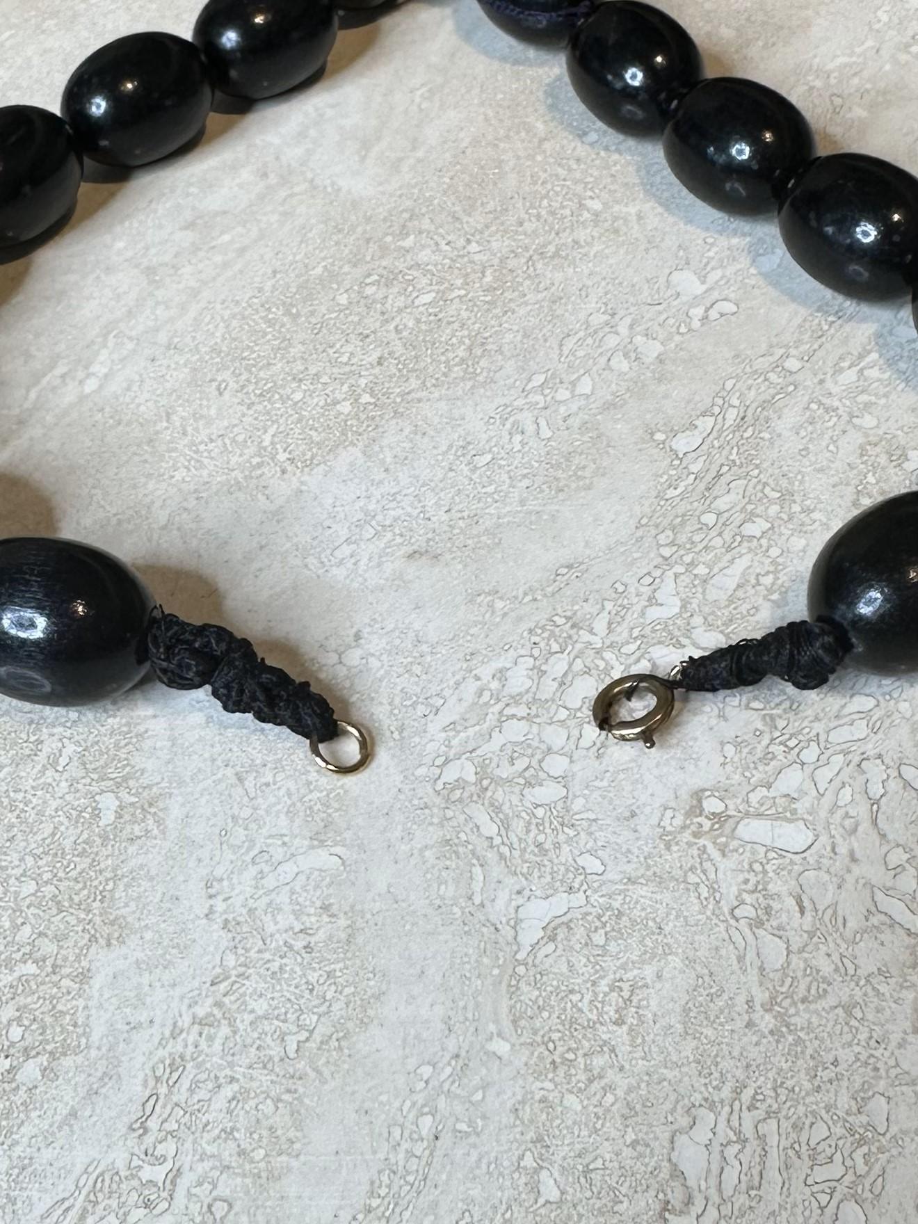 Vintage Carved Asian Male Buddha Rope Necklace For Sale 1