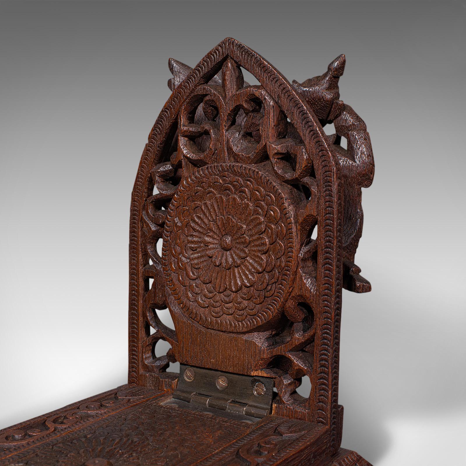 Vintage Carved Book Slide, Balinese, Hardwood, Library Stand, Mid Century, 1960 For Sale 6