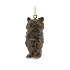 Vintage Carved Boulder Opal Owl C.1970s