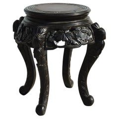 Vintage Carved Chinese Side Table